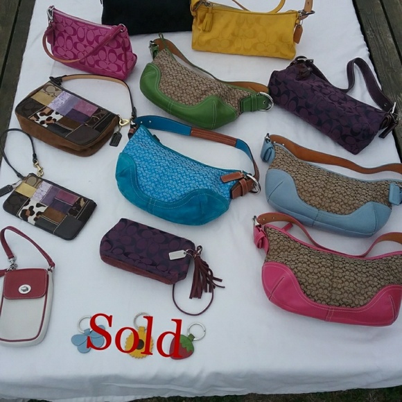 Authentic Coach Handbags, Wristlets and Keychains - Picture 1 of 2